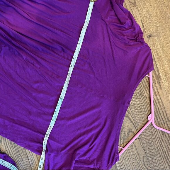 Bryn Walker Asymmetrical Long Sleeve Tunic Top M fuchsia micromodal - Picture 7 of 7